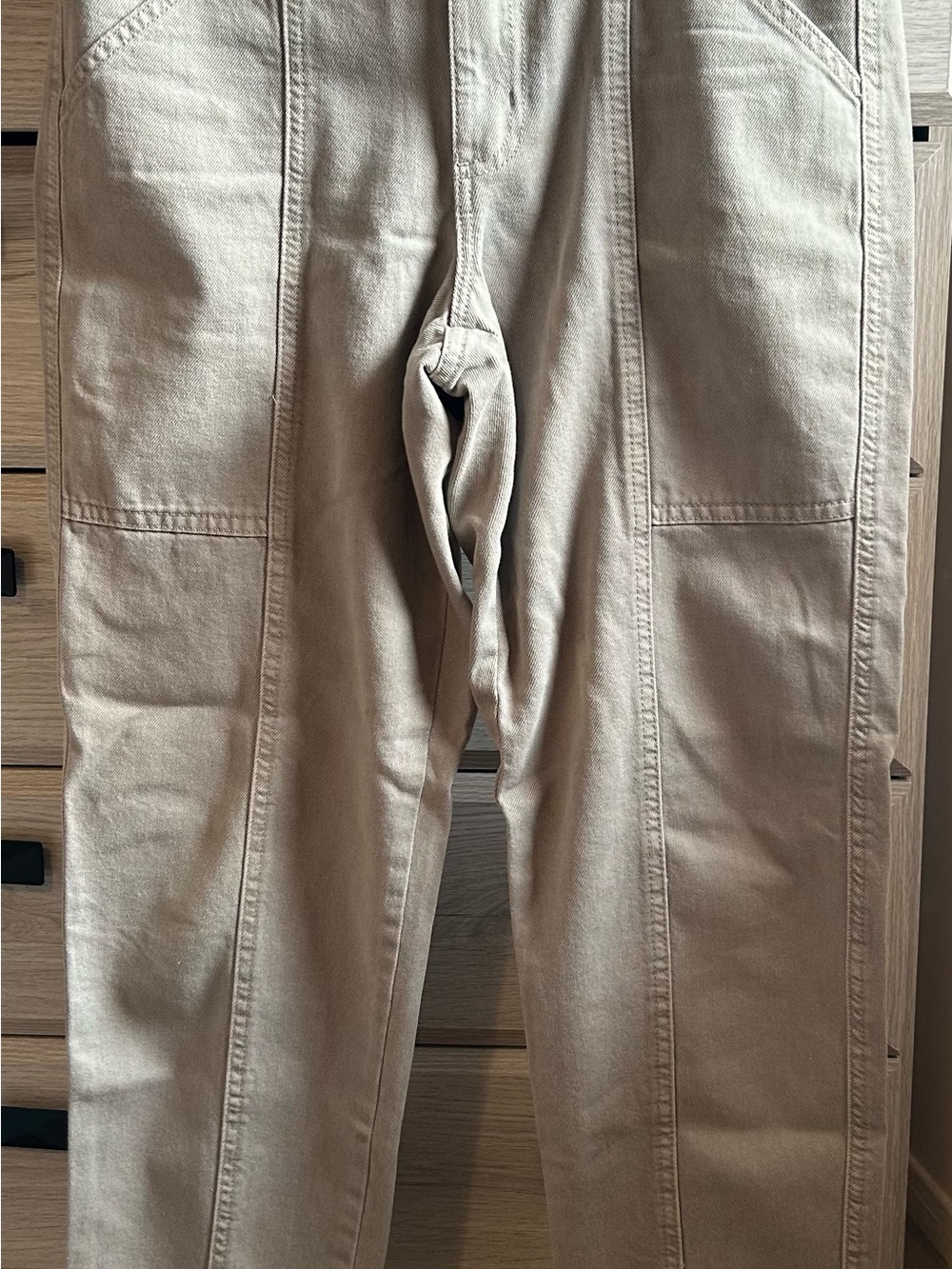 Women Tan green Pants - Classic Utility Style